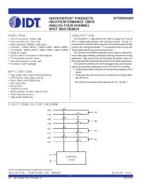 Datasheet IDTQS4A205 производства IDT