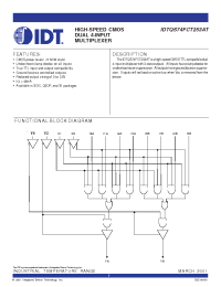 Datasheet IDTQS74FCT253ATSO производства IDT