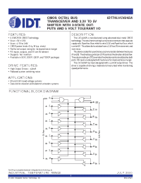 Datasheet IDTXXLVT4245ASO manufacturer IDT