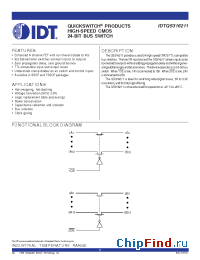 Datasheet QS316211 manufacturer IDT