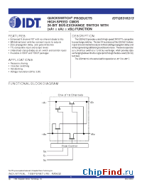 Datasheet QS316213 manufacturer IDT