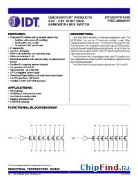 Datasheet QS3VH16245 manufacturer IDT
