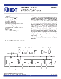 Datasheet QS5917T-100TJ manufacturer IDT