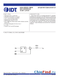 Datasheet QS74FCT2841ATSO manufacturer IDT