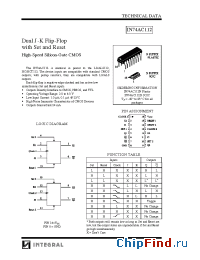 Datasheet IN74AC112D manufacturer IK Semi.