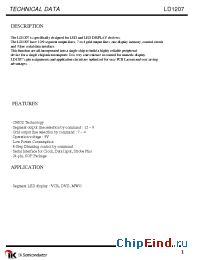 Datasheet LD1207 manufacturer IK Semi.