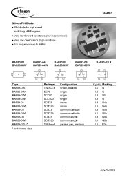Datasheet BAR63-03W manufacturer Infineon