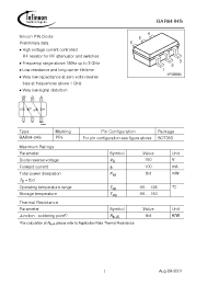Datasheet BAR64-04S manufacturer Infineon