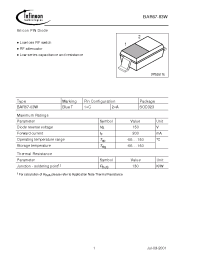 Datasheet BAR67-03W manufacturer Infineon