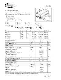 Datasheet BAS40-04E6433 manufacturer Infineon