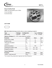 Datasheet BAT14-03W manufacturer Infineon