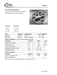 Datasheet BAT18 manufacturer Infineon