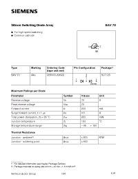 Datasheet BAV70Q68000-A6622 manufacturer Infineon