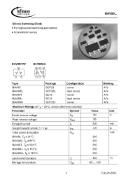 Datasheet BAV99WE6433 manufacturer Infineon