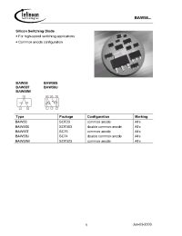 Datasheet BAW56T manufacturer Infineon