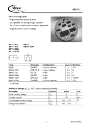 Datasheet BBY53E6327 manufacturer Infineon