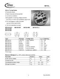 Datasheet BBY58-03WE6433 manufacturer Infineon