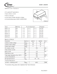 Datasheet BC817 manufacturer Infineon