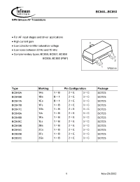 Datasheet BC846 manufacturer Infineon