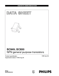 Datasheet BC849B/T1 manufacturer Infineon