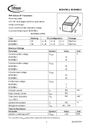 Datasheet BC857BL3 manufacturer Infineon