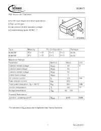 Datasheet BC857BT manufacturer Infineon