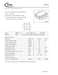 Datasheet BC857SE6327 manufacturer Infineon