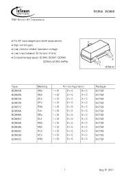 Datasheet BC859CE6327 manufacturer Infineon