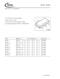Datasheet BCP51-10E6327 производства Infineon