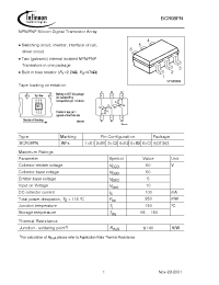 Datasheet BCR08PNE6327 производства Infineon