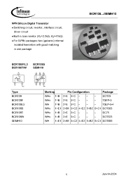 Datasheet BCR108F manufacturer Infineon