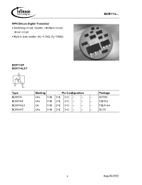 Datasheet BCR114F manufacturer Infineon