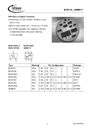 Datasheet BCR133F manufacturer Infineon