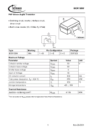 Datasheet BCR158WE6327 производства Infineon