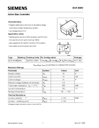 Datasheet BCR400WQ62702C2481 manufacturer Infineon