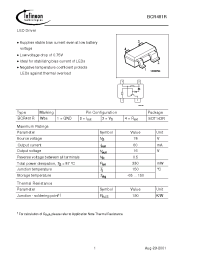 Datasheet BCR401 manufacturer Infineon