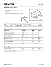 Datasheet BCR503Q62702C2509 manufacturer Infineon