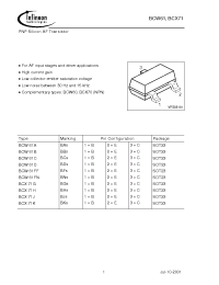 Datasheet BCW61 manufacturer Infineon