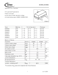 Datasheet BCW65A manufacturer Infineon