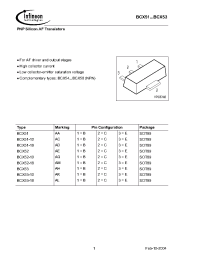 Datasheet BCX52 manufacturer Infineon