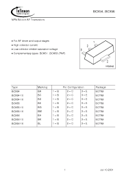 Datasheet BCX54-10E6433 manufacturer Infineon