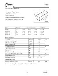 Datasheet BCX69-25 manufacturer Infineon