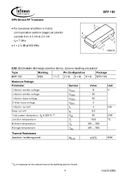 Datasheet BFP180E6327 manufacturer Infineon