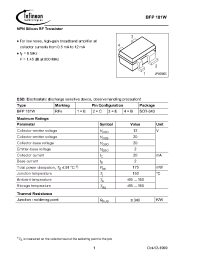 Datasheet BFP181WE6327 manufacturer Infineon