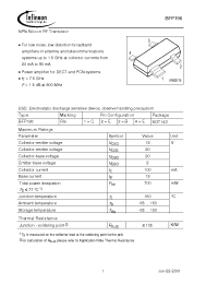 Datasheet BFP196 производства Infineon