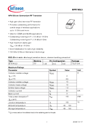 Datasheet BFR740L3 manufacturer Infineon