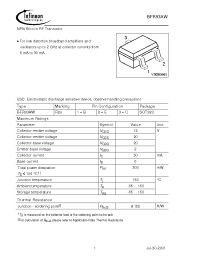 Datasheet BFR93AW manufacturer Infineon