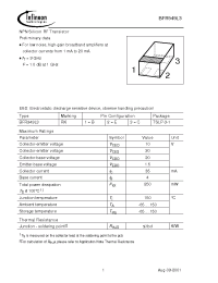 Datasheet BFR949L3 manufacturer Infineon