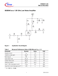 Datasheet BGB540LNA manufacturer Infineon