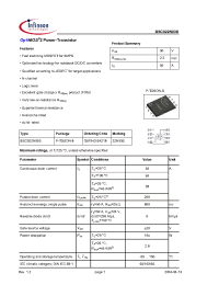 Datasheet BSC022N03 manufacturer Infineon